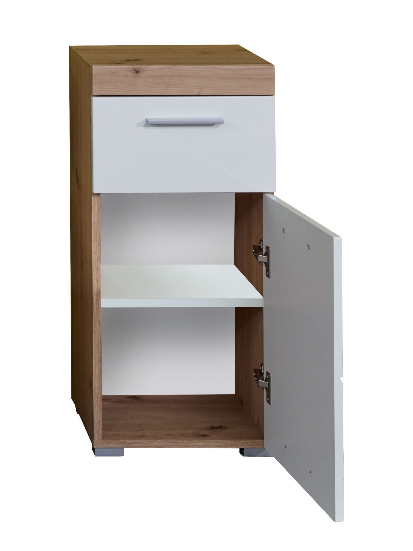 trendteam Amanda Standtype Badschrank Weiß Asteiche