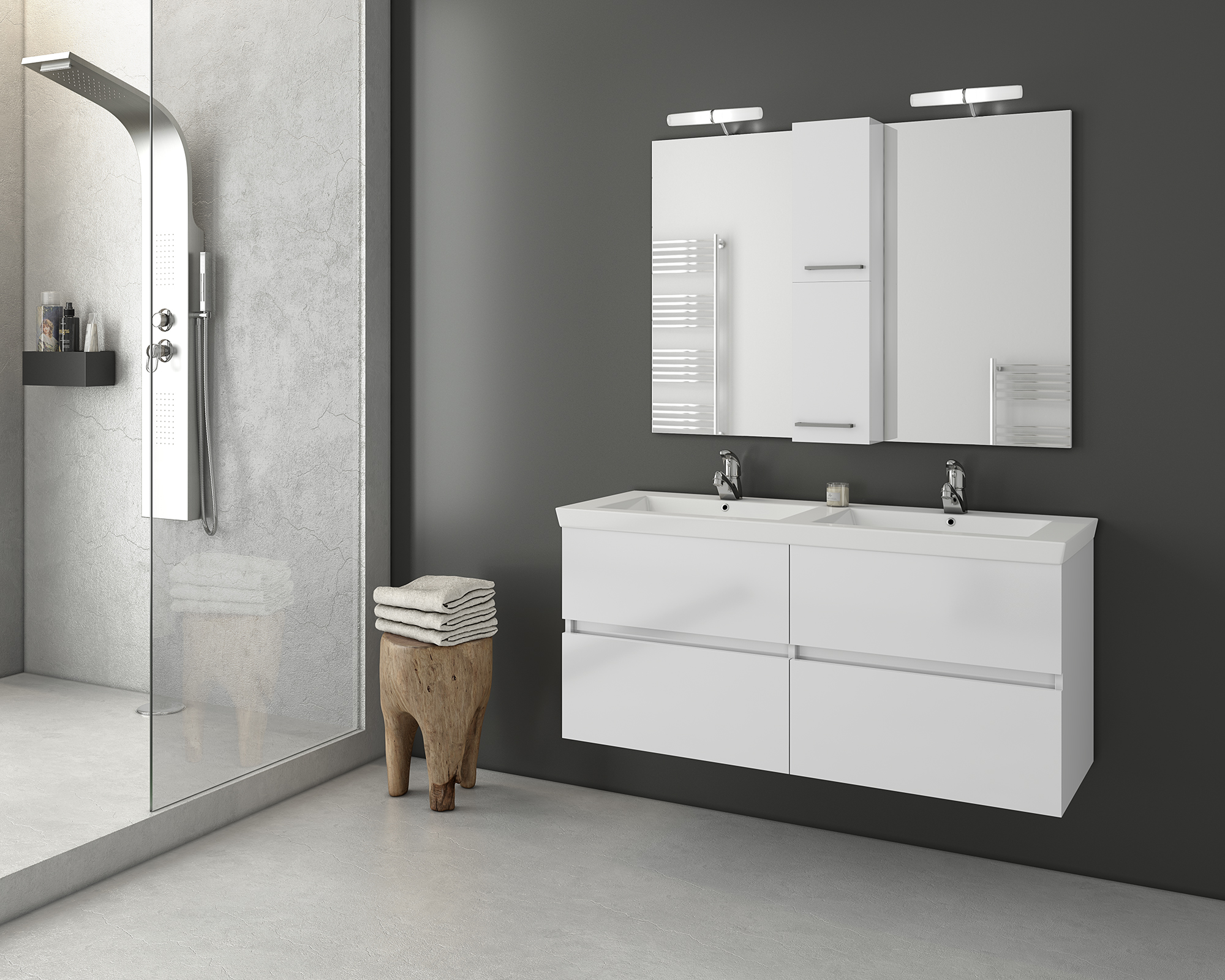 DROP Martinidis Luxus 120 Waschtischunterschrank Weiß