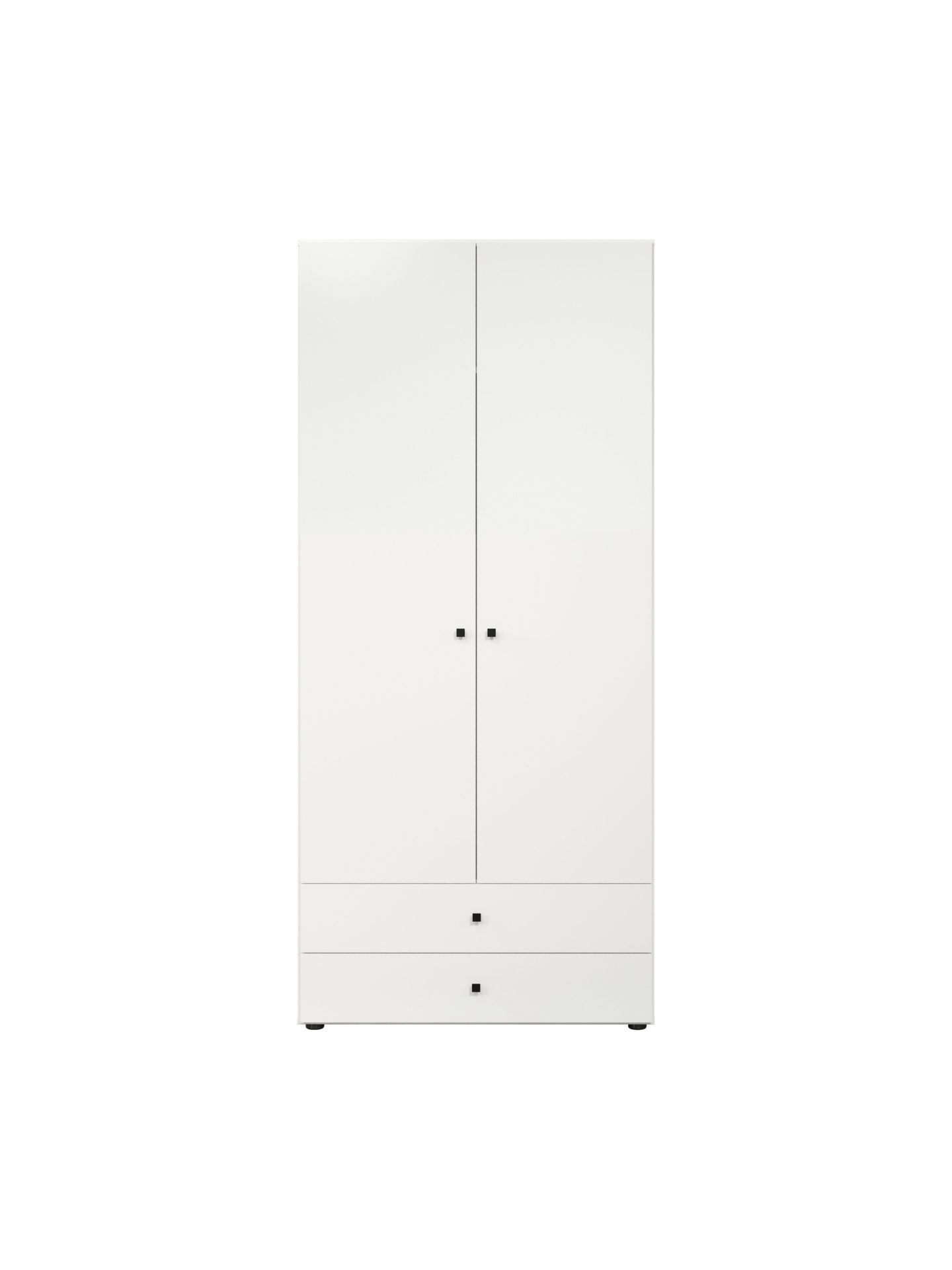 trendteam Basics Kleiderschrank Weiß 2-Türig Kinderschrank