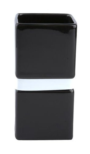 Zone Denmark Bath Zahnbürstenbecher Schwarz Weiss Becher
