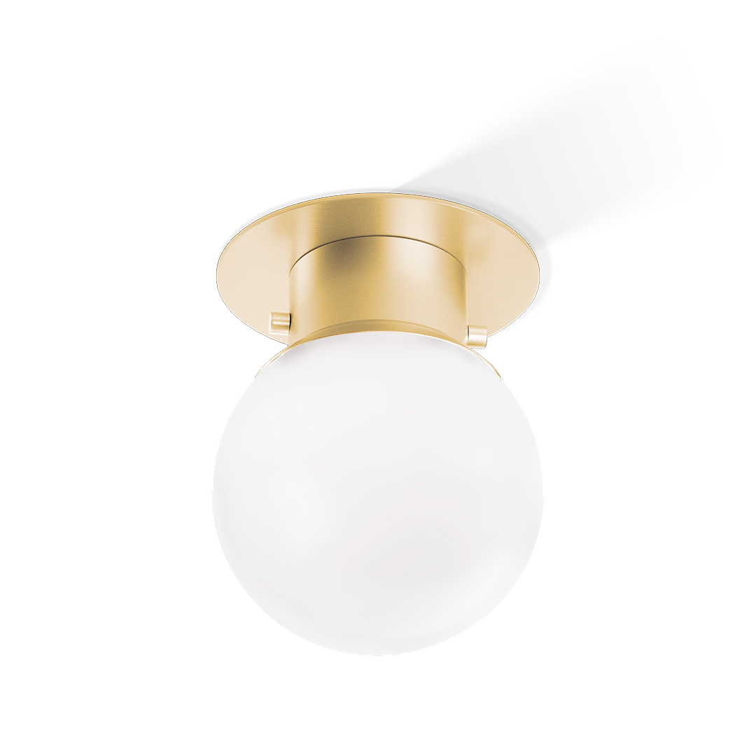 Decor Walther Bar Globe Deckenleuchte Chrom Opalglas