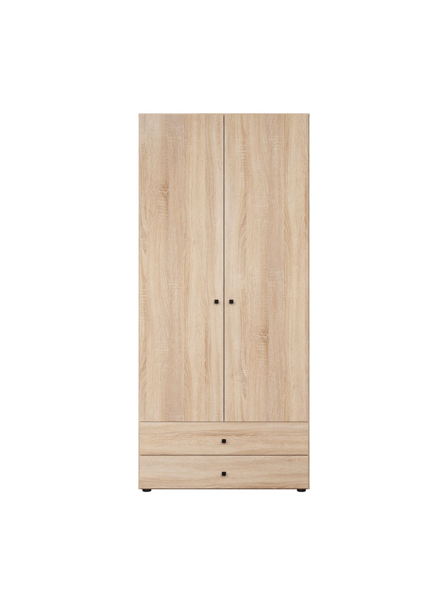 trendteam Basics Kleiderschrank Eiche Sonoma hell 2-türig