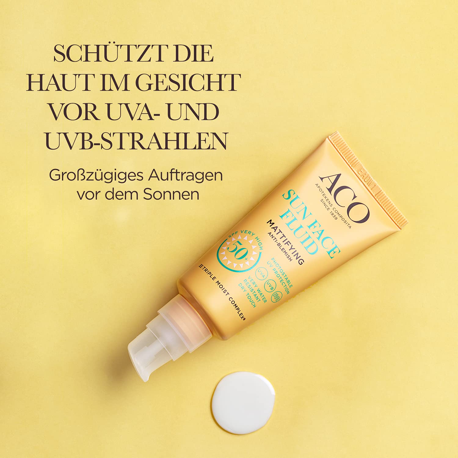ACO Sun Face Fluid LSF 50+ mattierend 40 ml Mischhaut