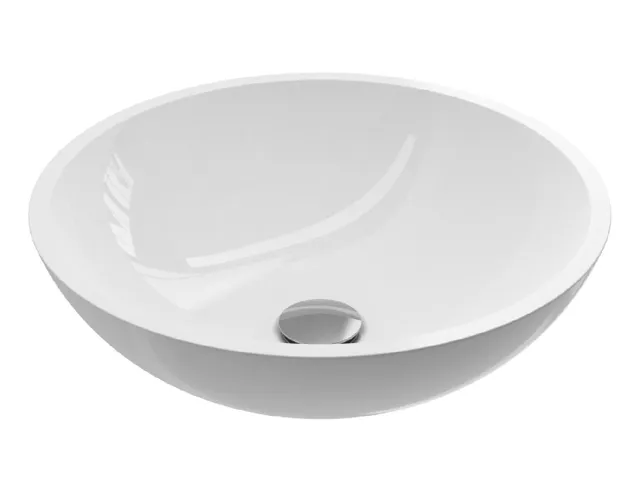 Treos Serie 710 Aufsatz-Waschbecken Ø 412 mm weiß glänzend