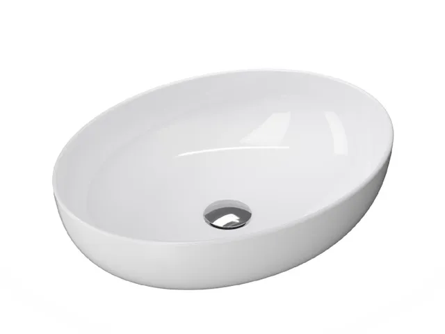 Treos Serie 800 Aufsatzbecken Keramik weiß glänzend 51x39