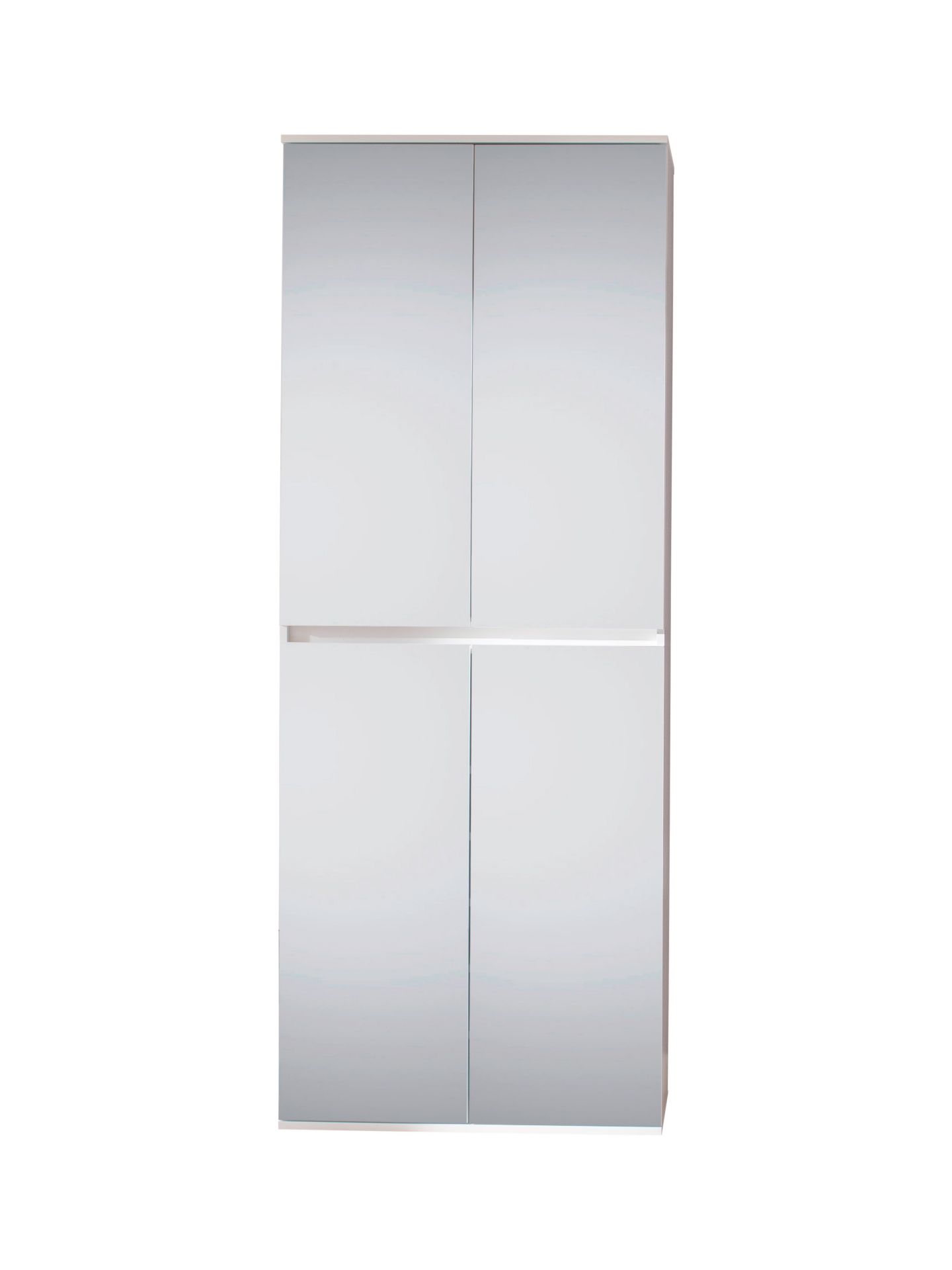 trendteam Mirror Garderobenschrank 4TR Weiß Spiegel