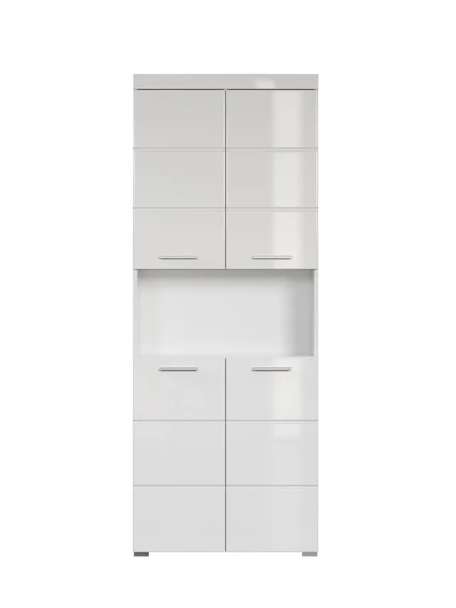 trendteam Amanda Hochschrank Weiß breit Badschrank