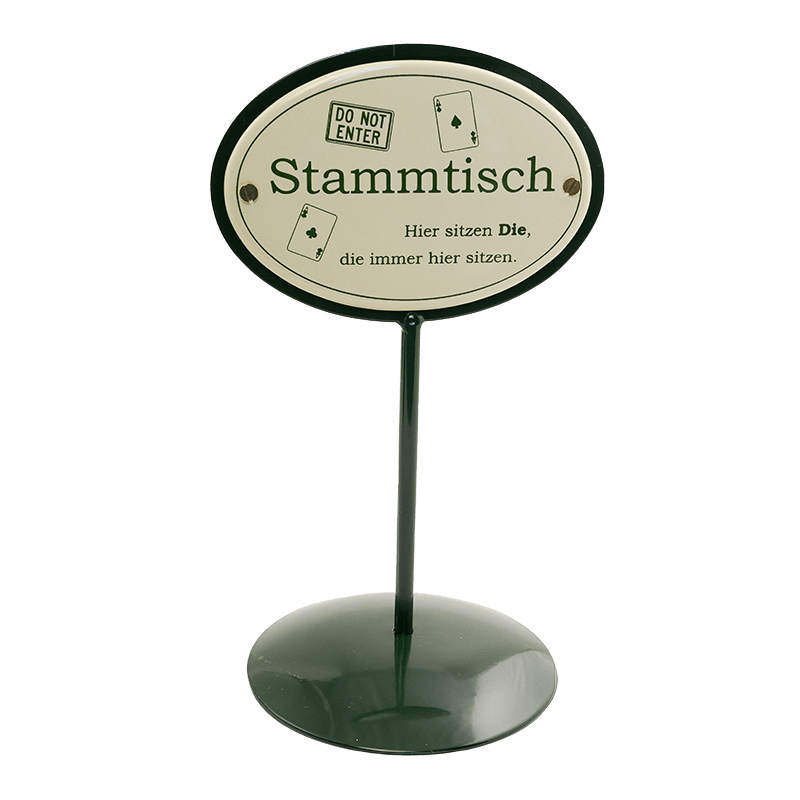 Münder Email Haus und Garten Stammtischständer Skat 25 cm