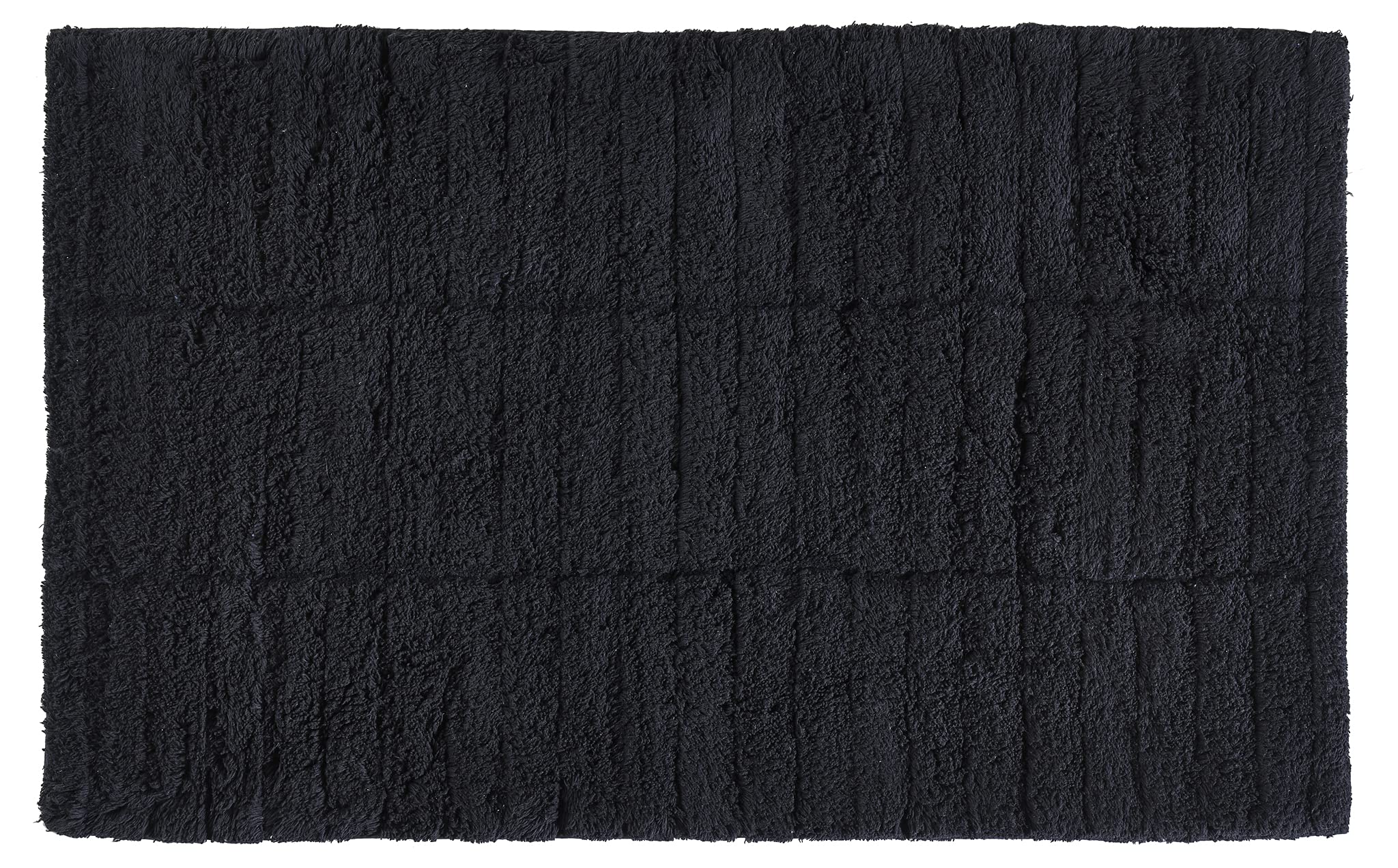 Zone Denmark Tiles Badematte 80x50 cm Schwarz Baumwolle