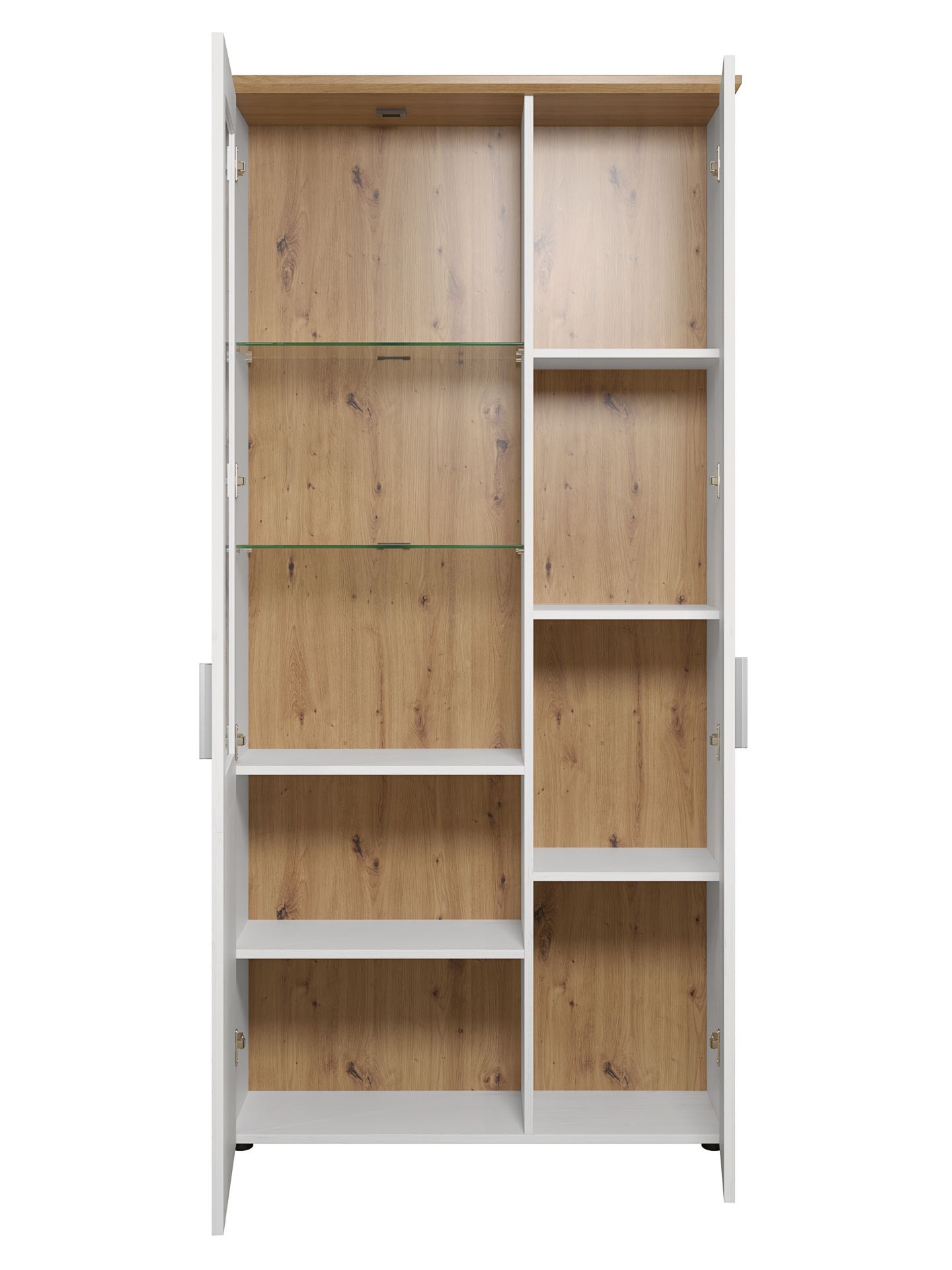 trendteam Shade Vitrine hoch weiß Andersen Pine Eiche