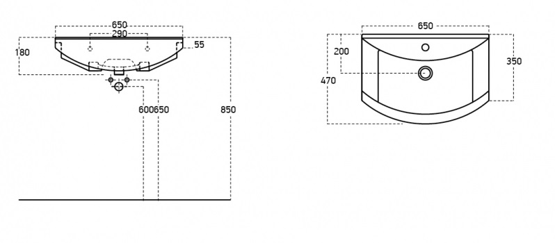 DROP Martinidis Ritmo 65 Waschtischunterschrank Eiche Natur