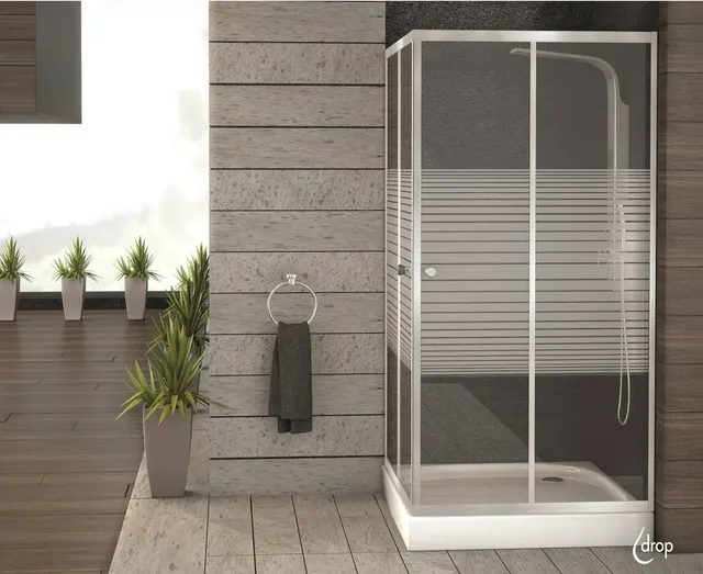 DROP Martinidis Shower Cabins Duschkabine quadratisch Glas