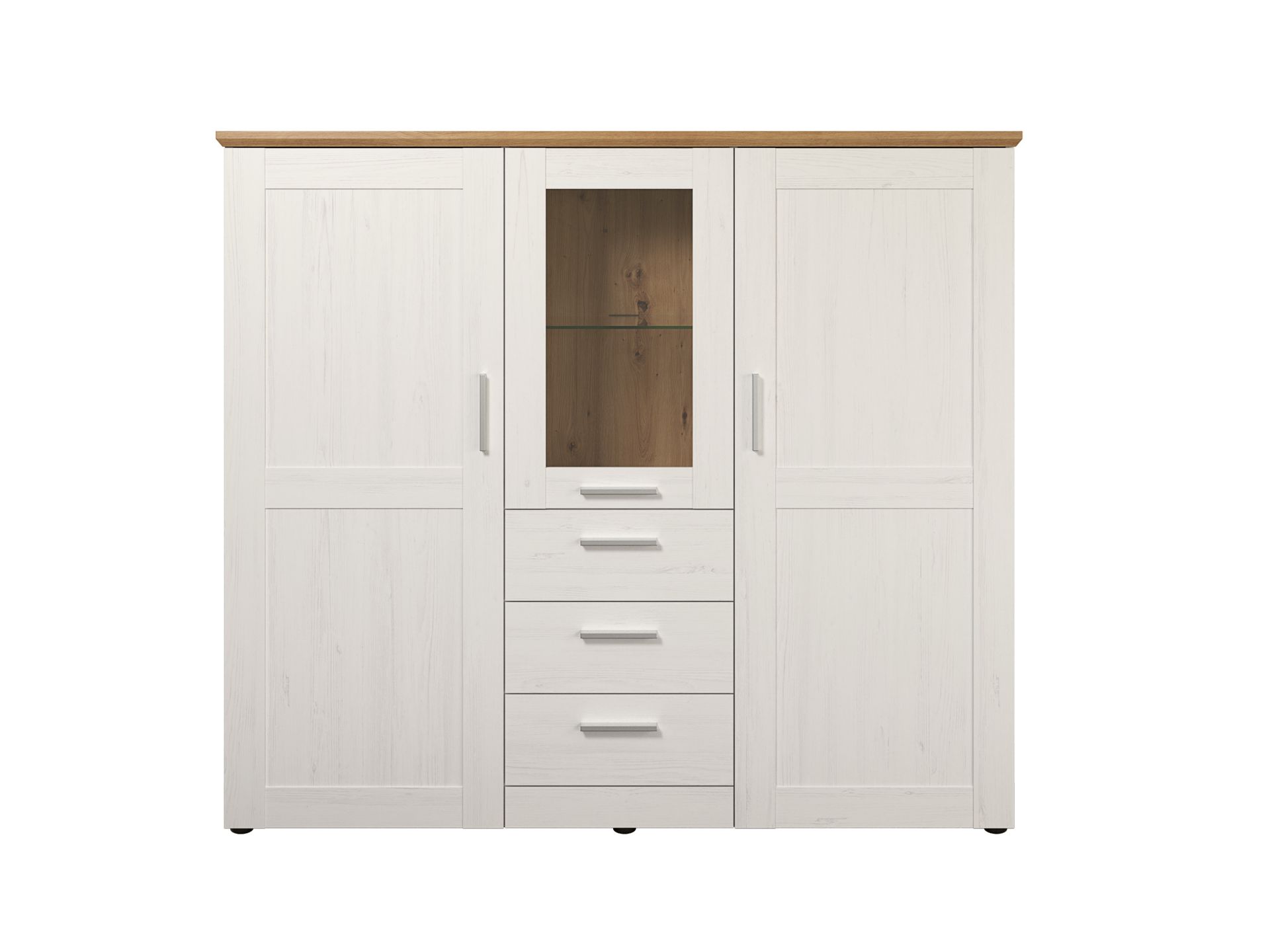 trendteam Shade Highboard Weiß Artisan Eiche