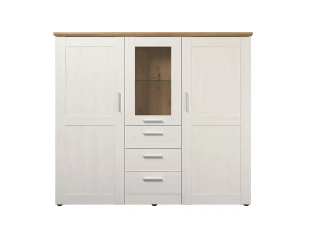 trendteam Shade Highboard Weiß Artisan Eiche