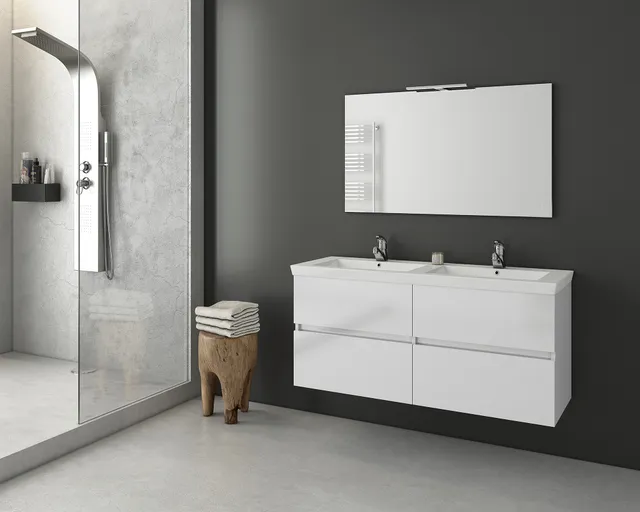 DROP Martinidis Luxus 120 White-1 Badmöbel Weiß