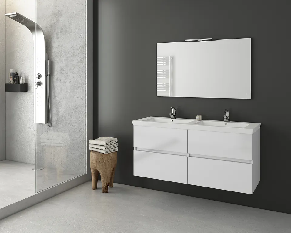 DROP Martinidis Luxus 120 White-1 Badmöbel Weiß