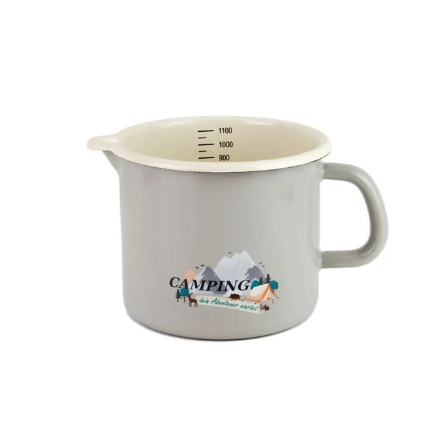 Münder Nostalgie Milchtopf 1 l Camping grau 12 cm