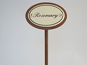 Münder Email Kräuterstecker Emailschild 6x4 englisch Parsley 25cm Spieß