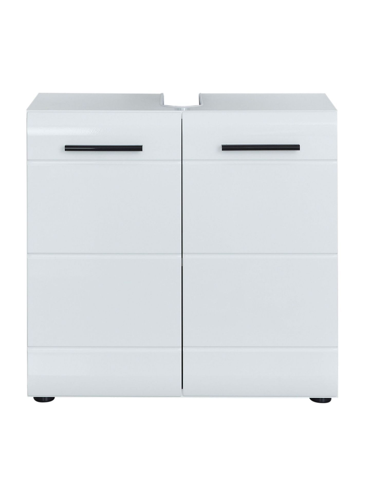 trendteam SkinGlossLine Waschbecken-Unterschrank Weiß HG