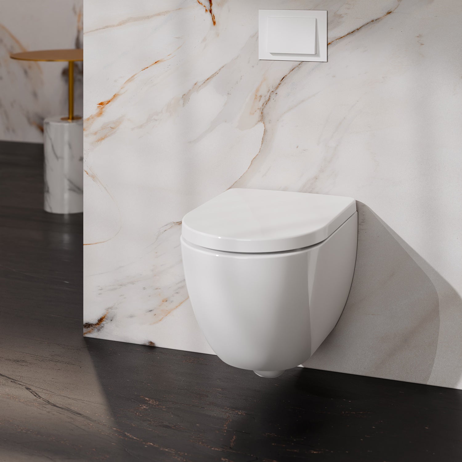 Treos Serie 810 Wand-WC Set 48 cm spülrandlos weiß