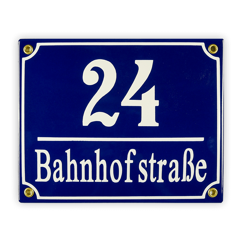 Münder Email Kombi-Hausnummer 20x16 cm süddeutsche