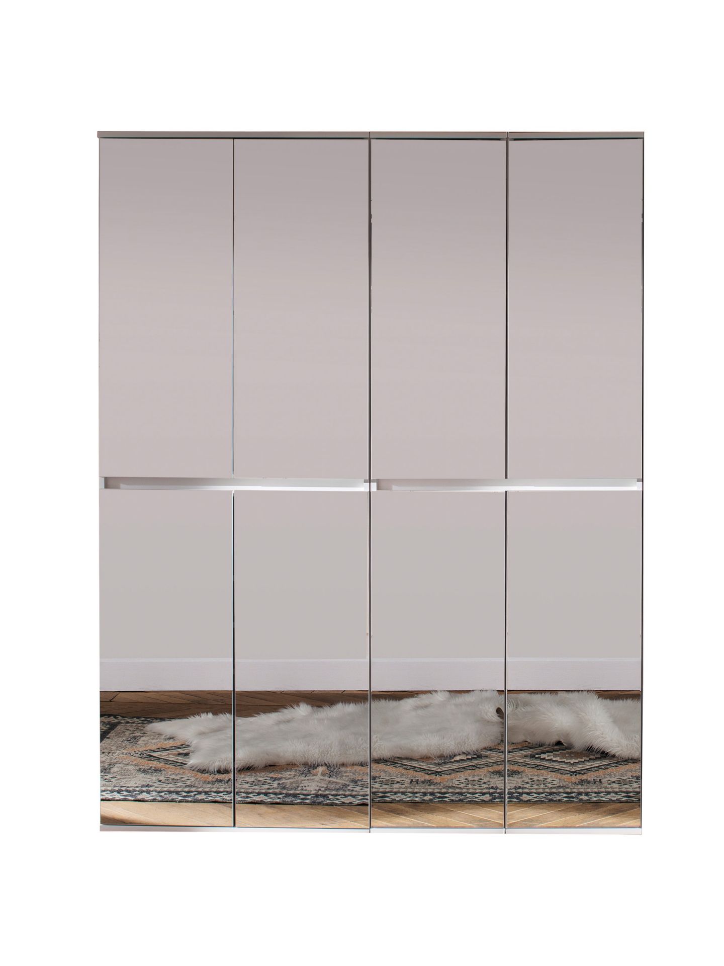 trendteam Mirror Garderobenschrank-Kombi weiß Spiegel