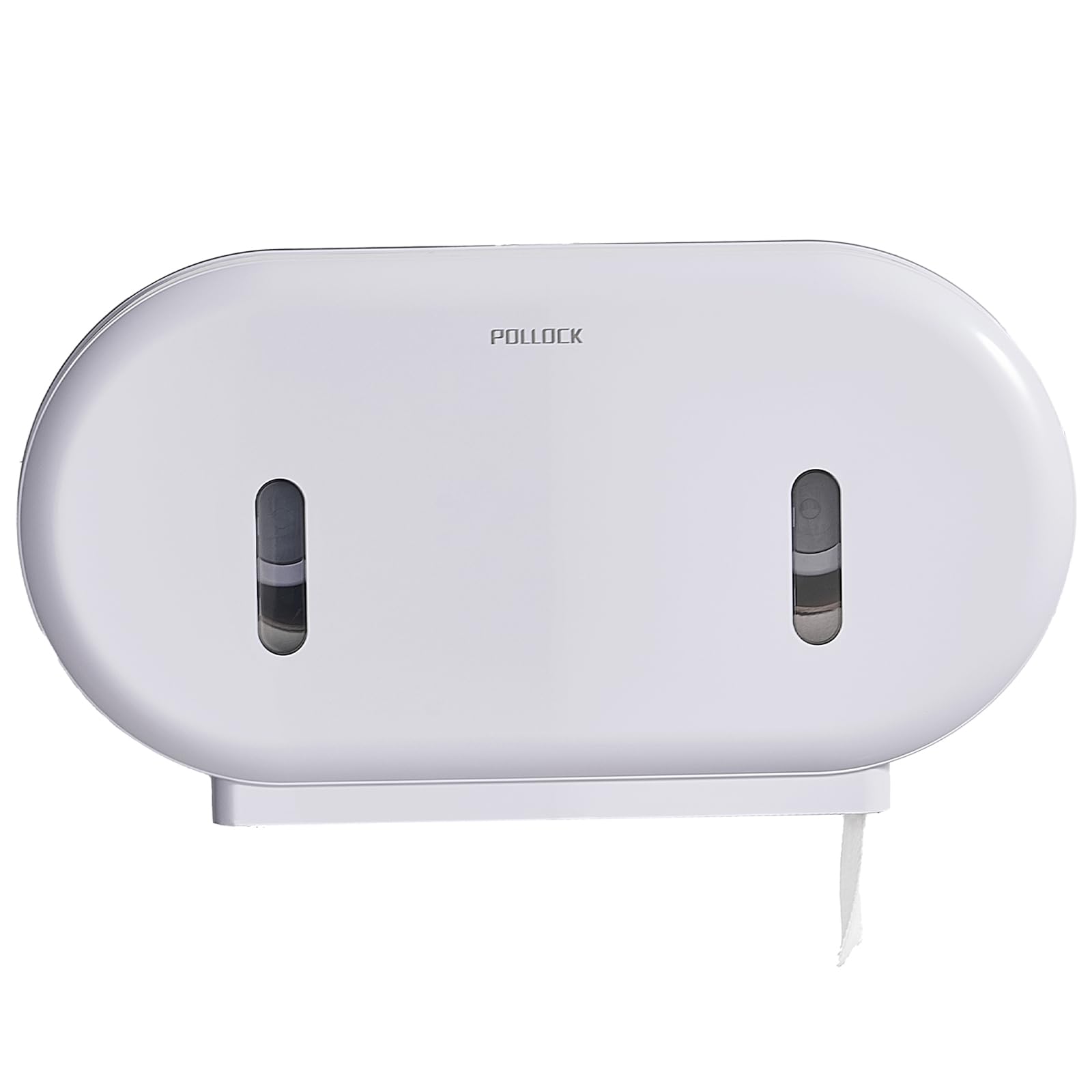 Pollock Toilettenpapierspender Doppel Weiß Jumbo