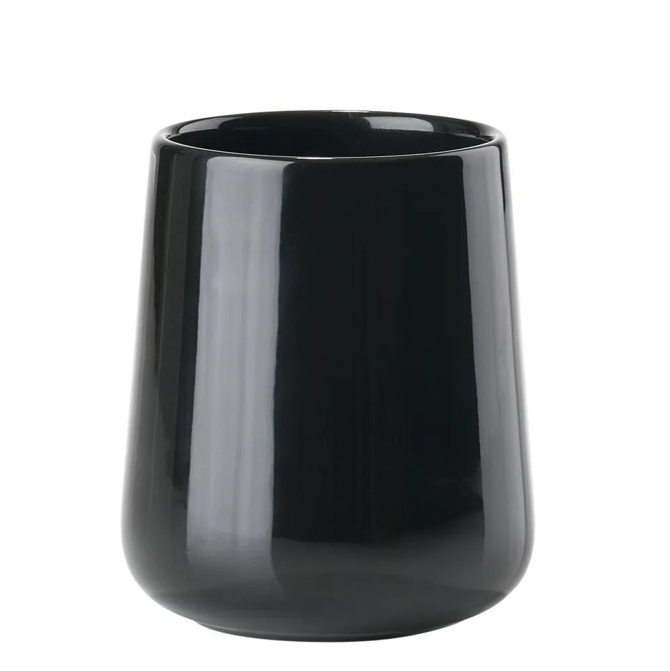 Zone Denmark Nova One Zahnputzbecher Schwarz 250 ml Hochglanz