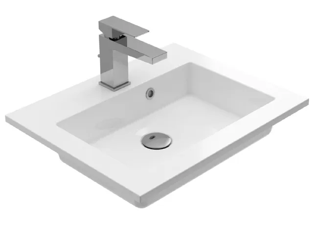 Treos Serie 750 Einbaubecken 500x400 mit Hahnloch weiß