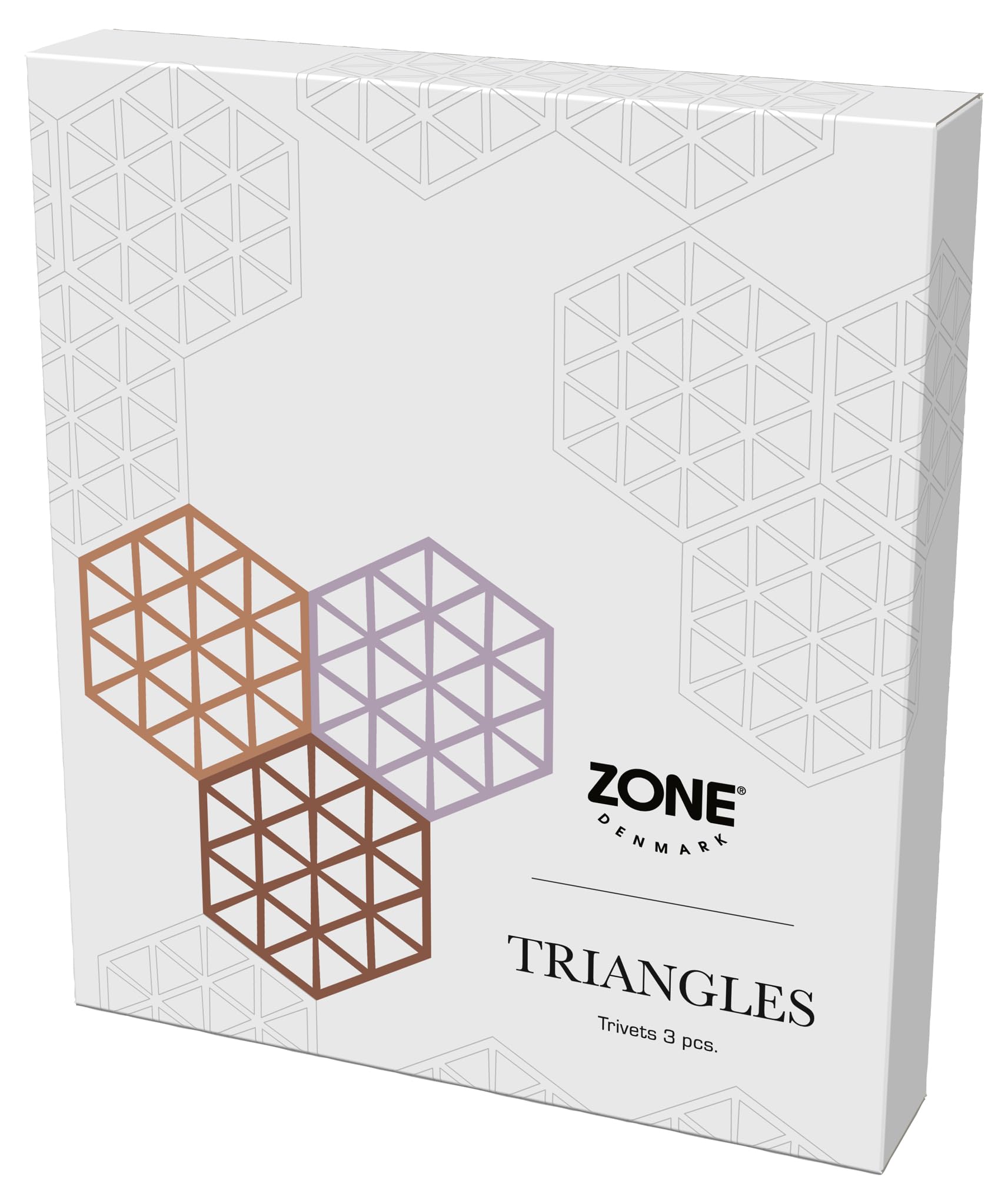 Zone Denmark Triangles Topfuntersetzer Silikon 3er Terracotta