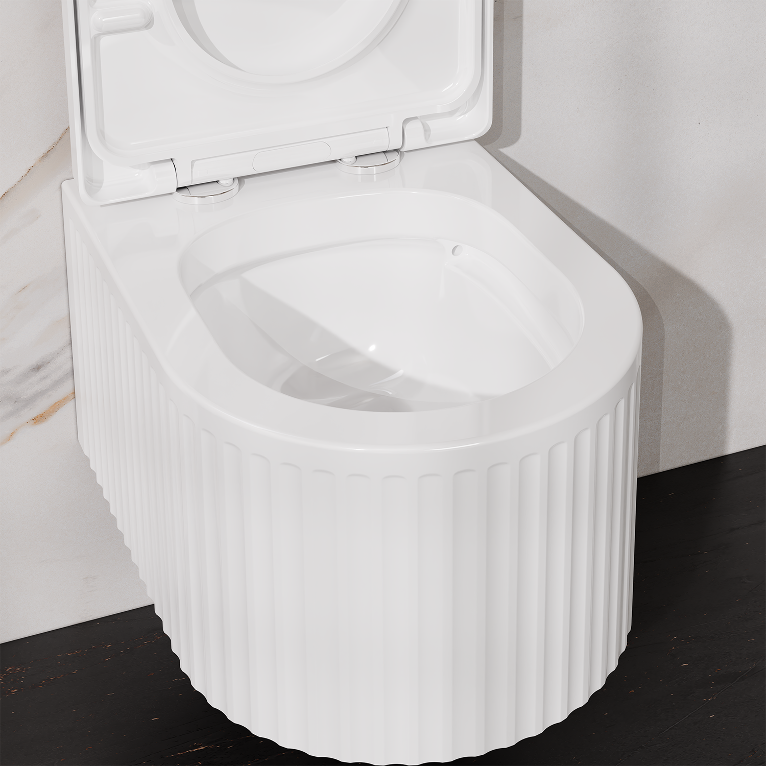 Treos Serie 810 Wand-WC Set Weiß Spülrandlos 49 cm