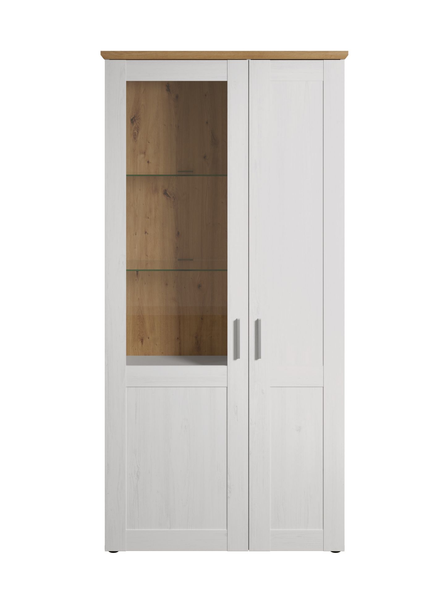 trendteam Shade Vitrine hoch weiß Andersen Pine Eiche