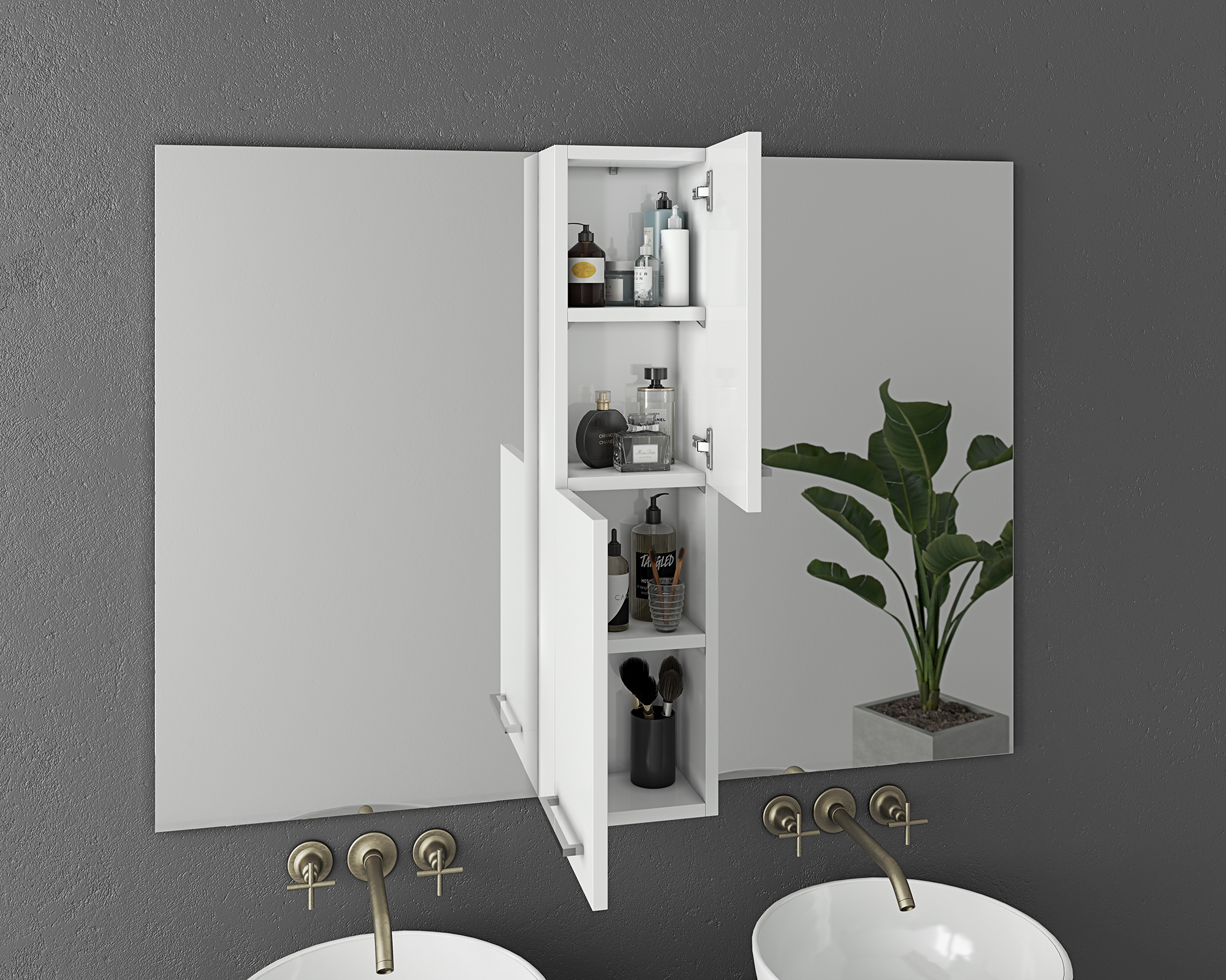 DROP LUXUS 140 White Waschtisch Badmöbel weiß