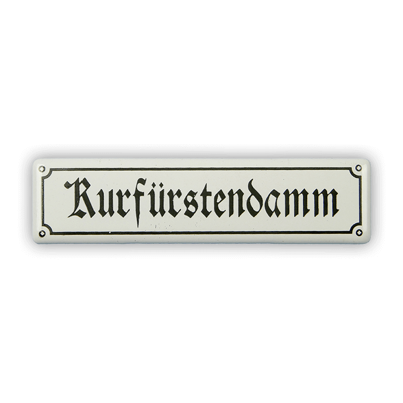 Münder Email Magnet-Shop Kurfürstendamm Magnet 8x2 cm weiß