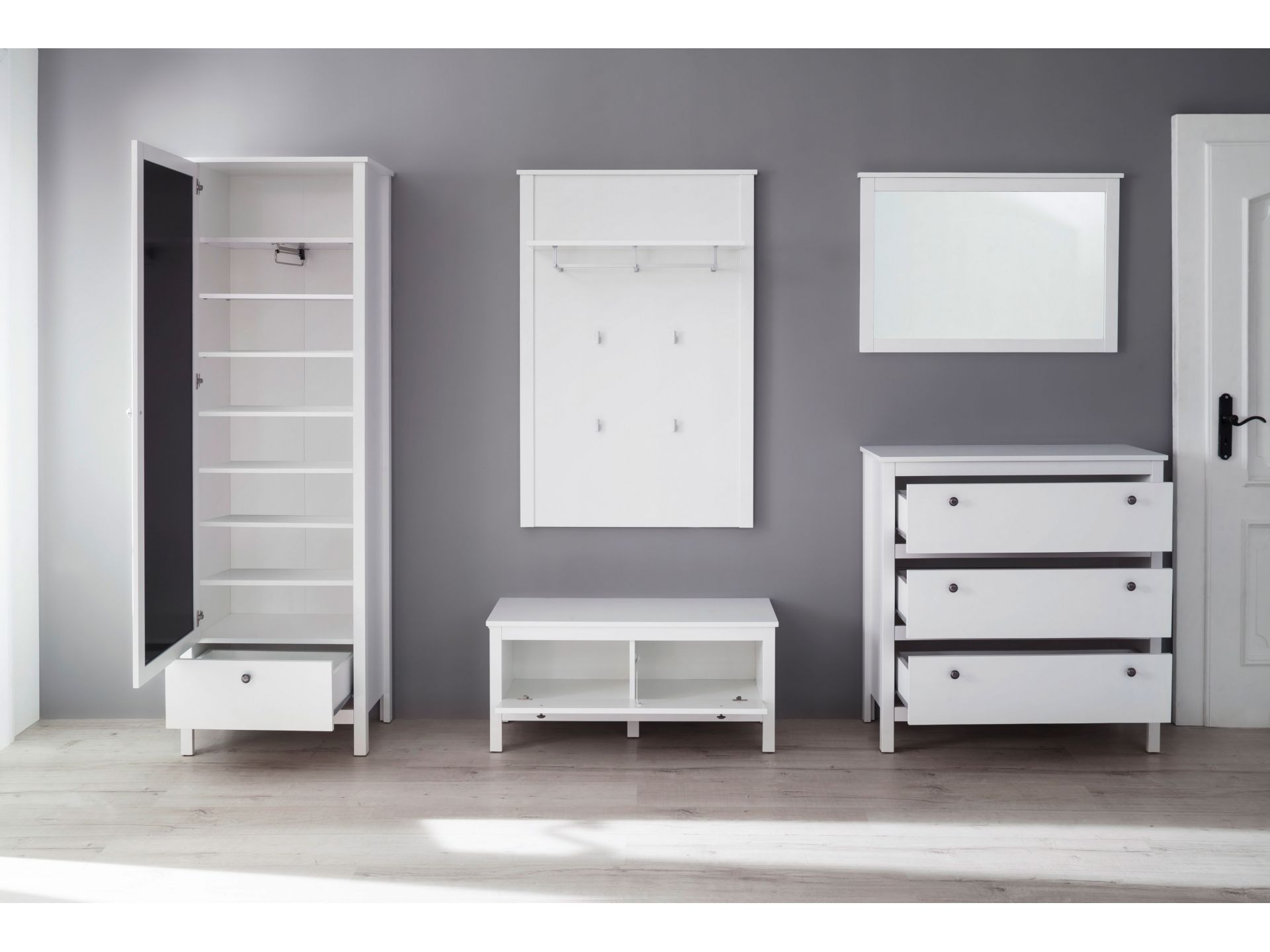 trendteam Ole Einlegeboden Type 117 Weiß 6er Set