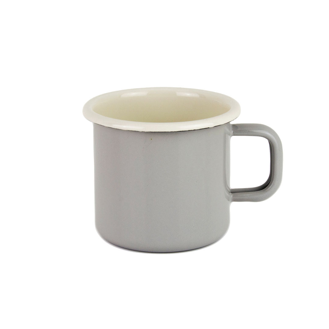 Münder Email Nostalgie Becher 8 cm grau/creme 250 ml