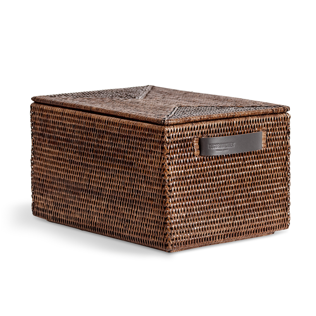 Decor Walther Basket Box Aufbewahrungsbox Rattan Dunkel
