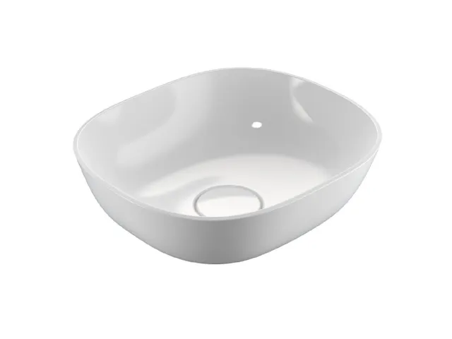 Treos Serie 730 Aufsatzwaschbecken 40x35 cm ohne Hahnloch weiß