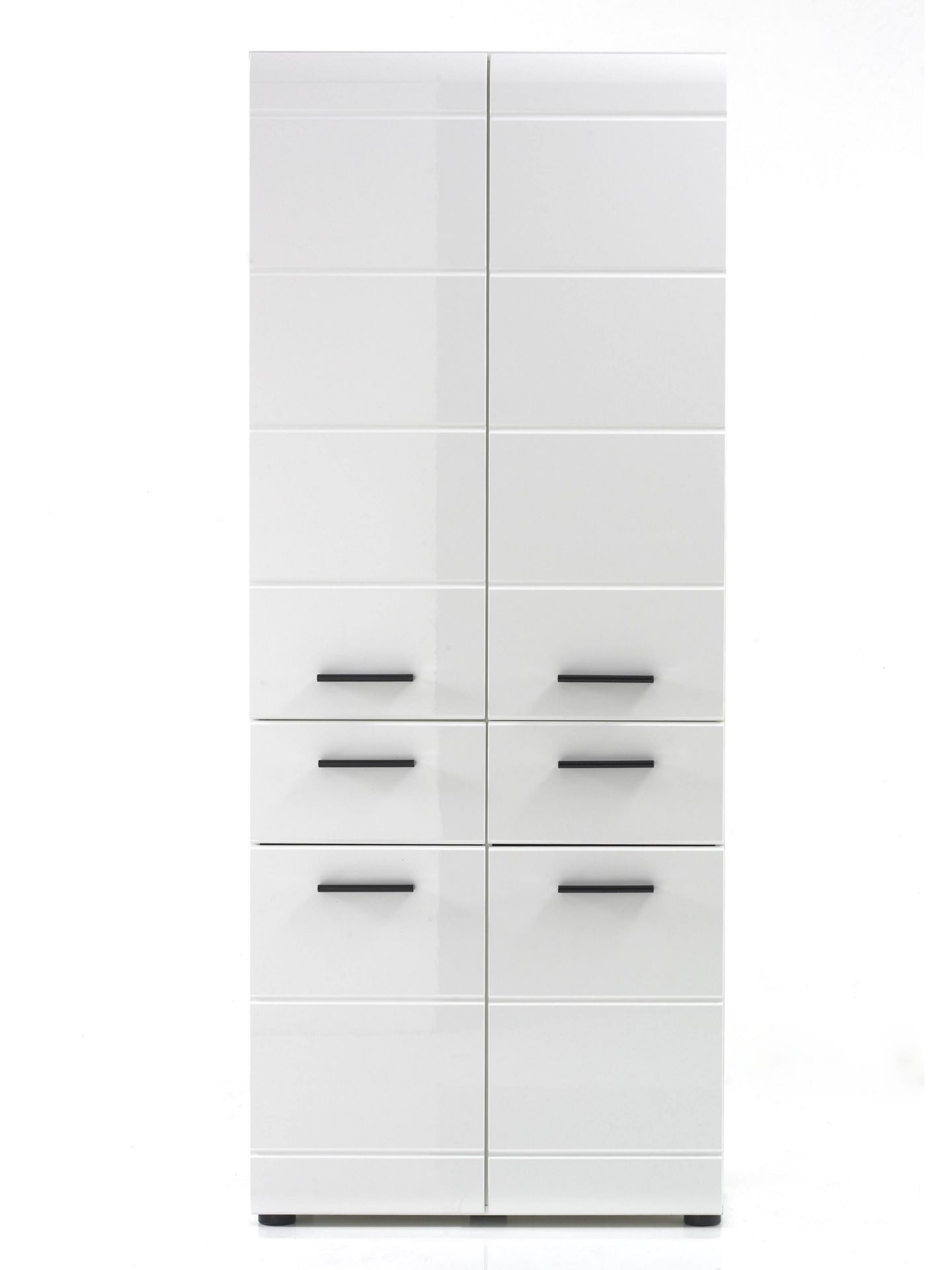 trendteam SkinGlossLine Stauraumschrank weiß Hochglanz