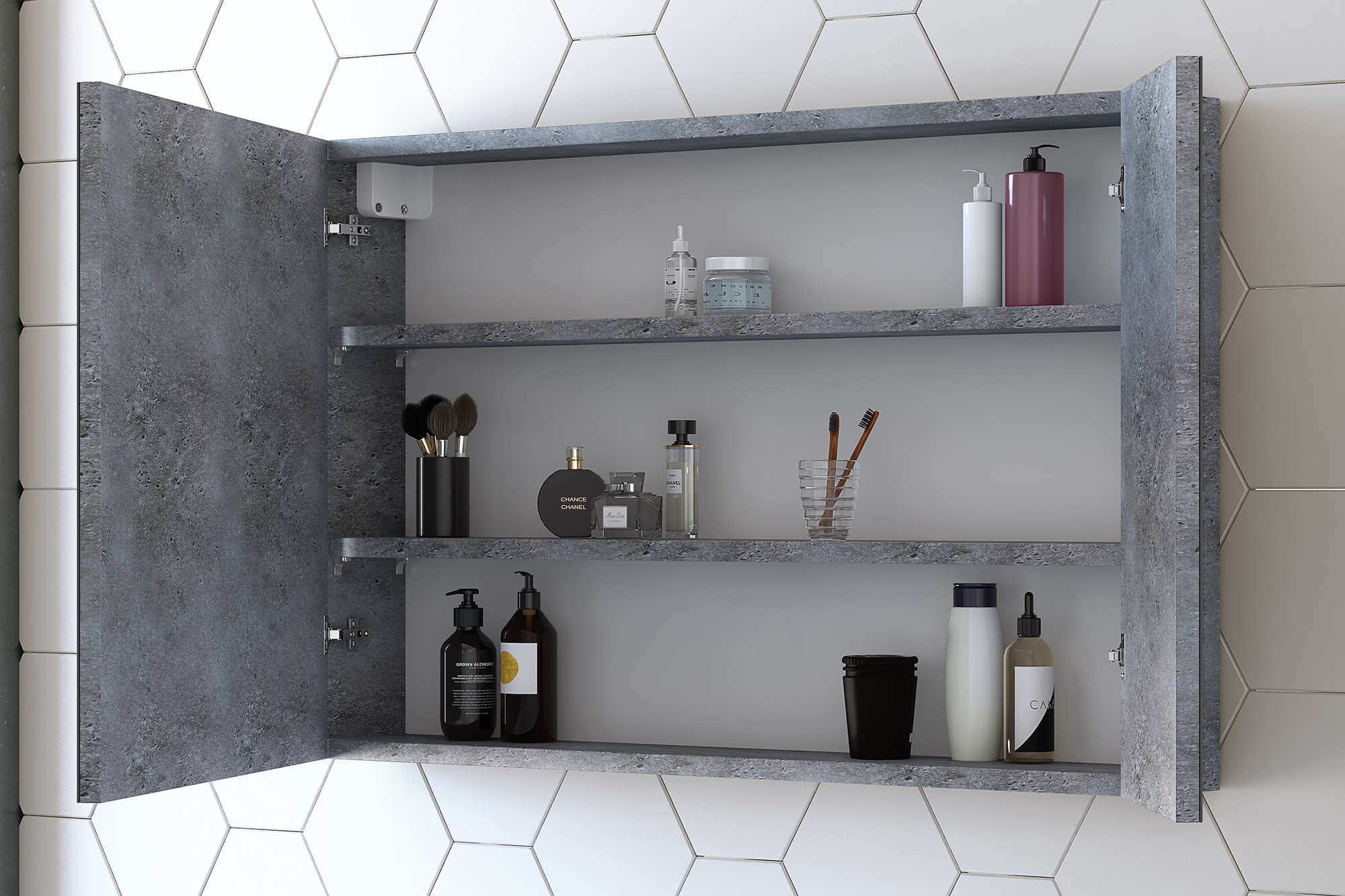DROP Luxus 85 Waschtischunterschrank Granite