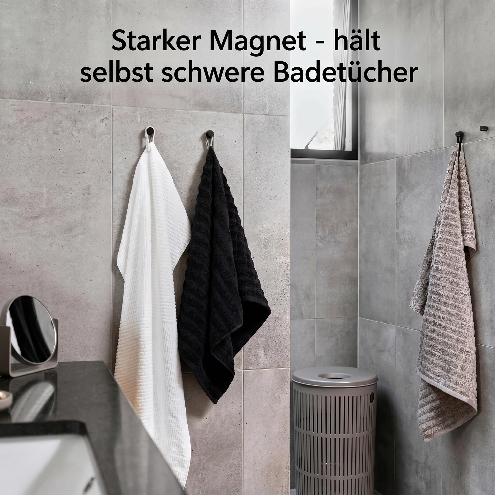 Zone Denmark Loop Handtuchklammern Camel Grau 4 Stk Magnet