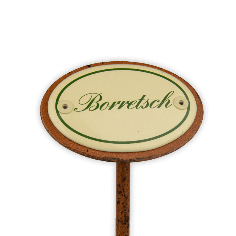 Münder Email Garten Emailschild Rosmarin Kräuterstecker 6x4 cm 25 cm