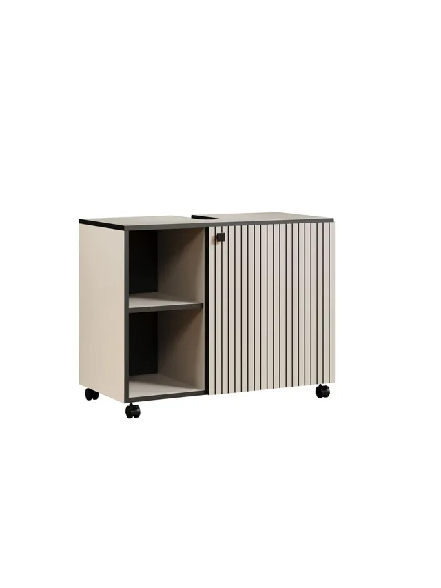 trendteam PureBliss Waschbeckenunterschrank Cashmere Rollen