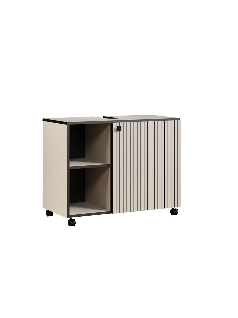 trendteam PureBliss Waschbeckenunterschrank Cashmere Rollen