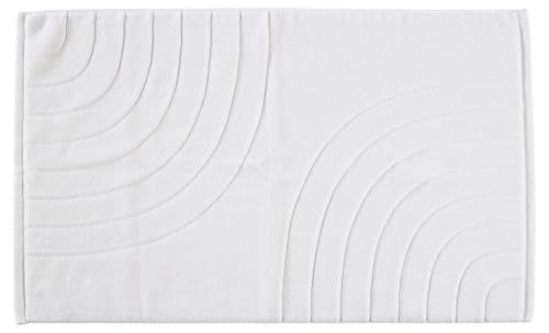 Zone Denmark Tiles Badematte 80x50 cm Weiß Baumwolle