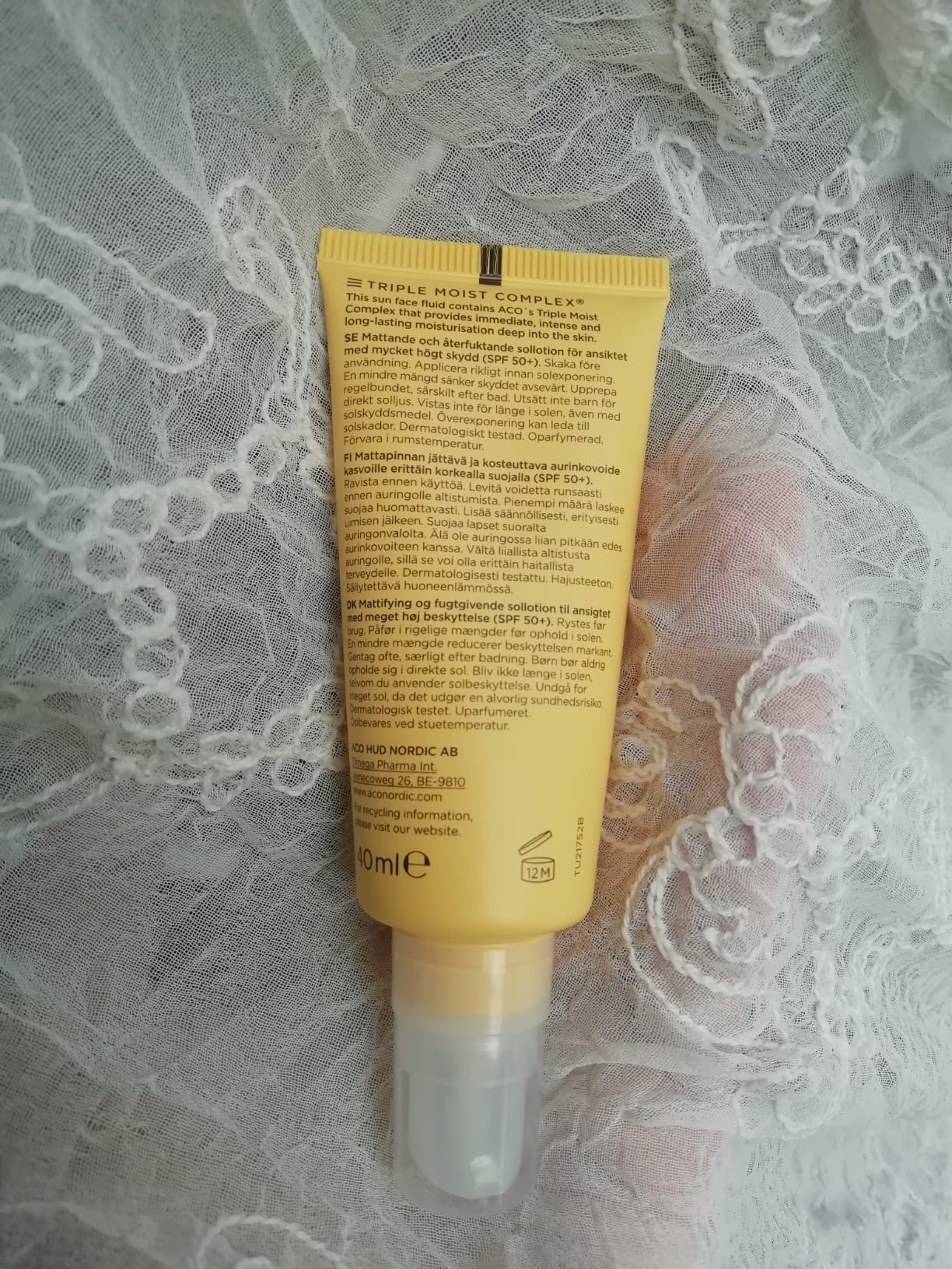 ACO Sun Face Fluid LSF 50+ mattierend 40 ml Mischhaut