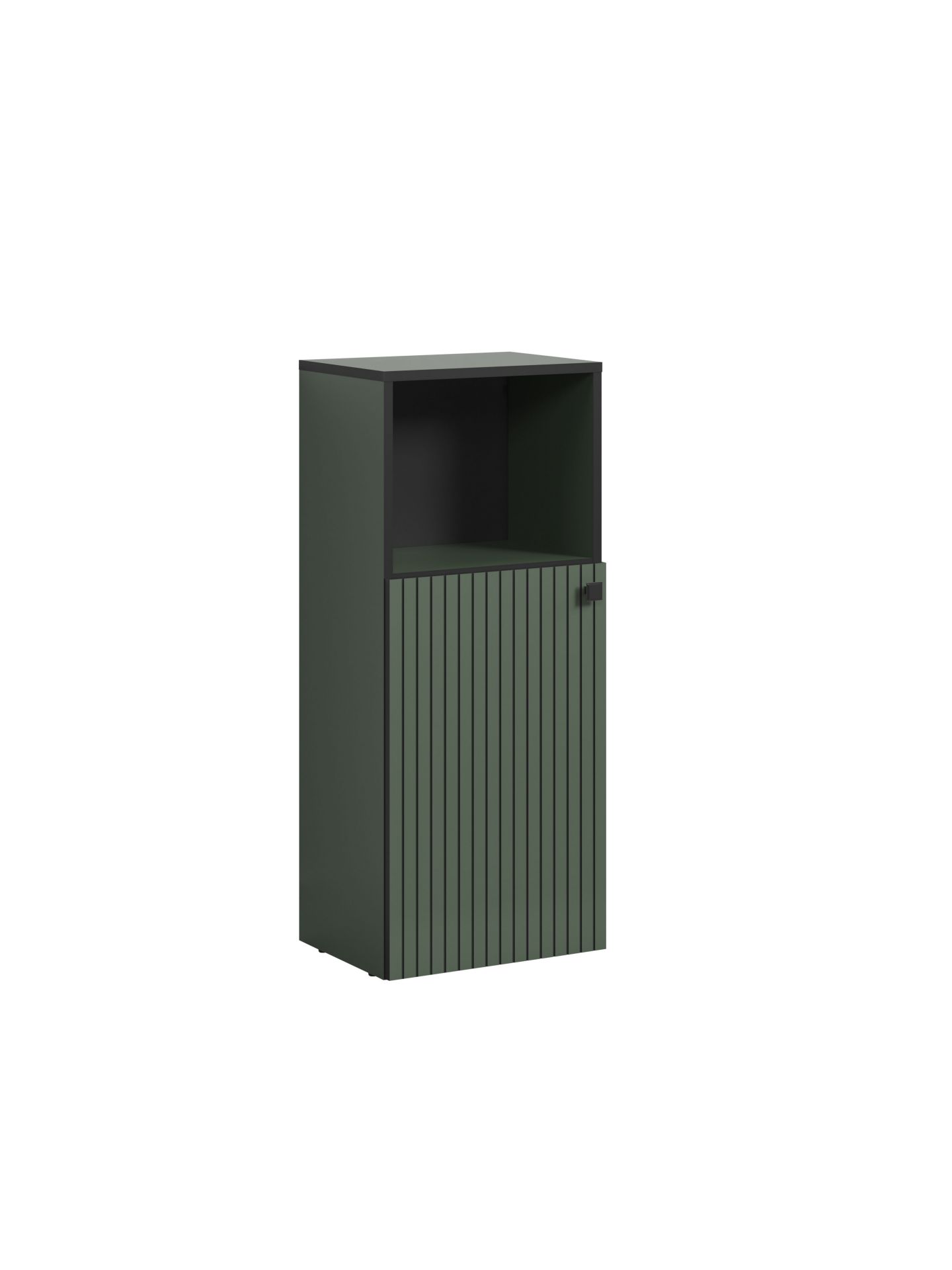 trendteam Badezimmer PureBliss Standschrank Grün Schwarz