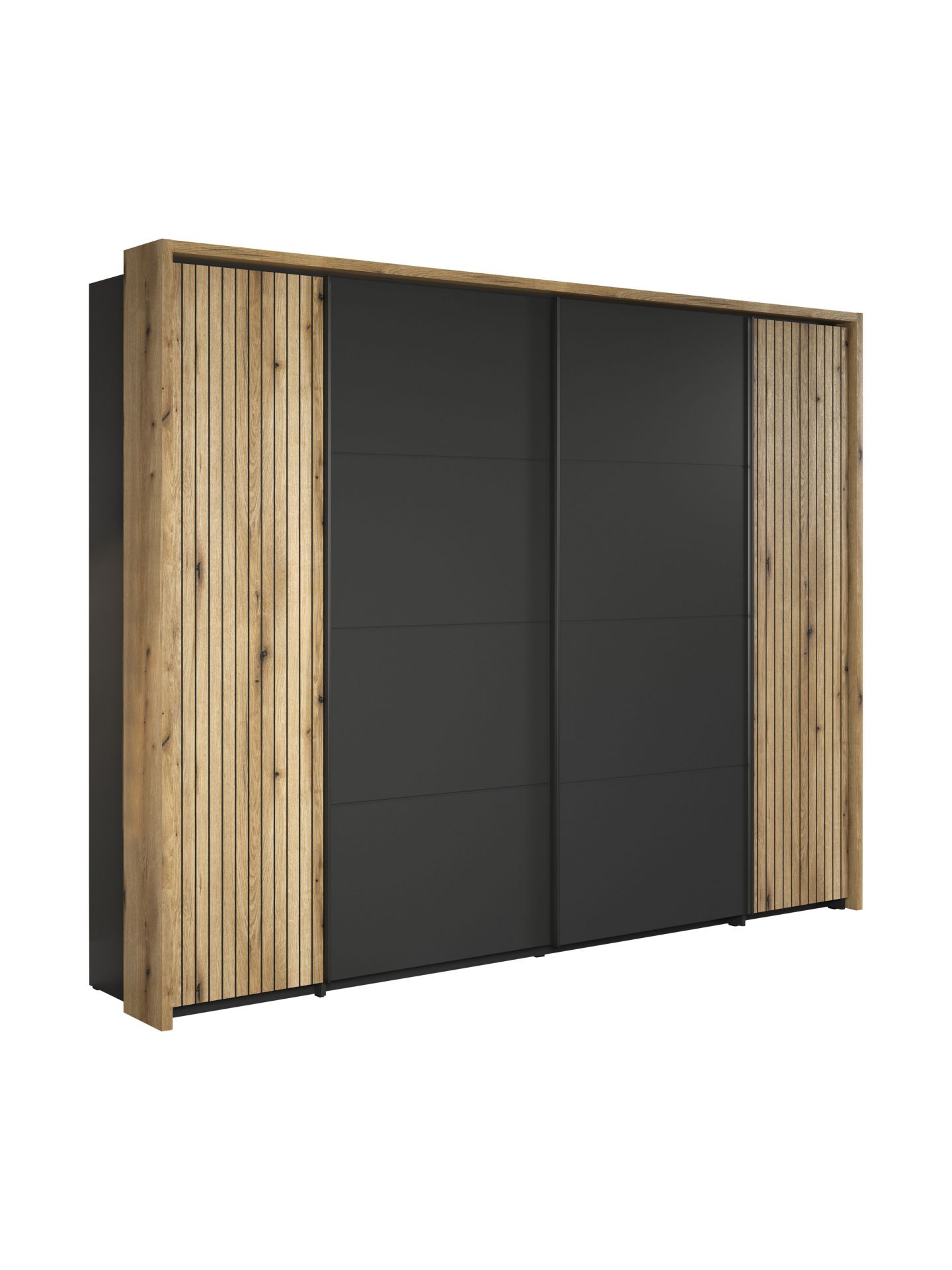 trendteam Esteban Kleiderschrank Anthrazit mit Passepartout
