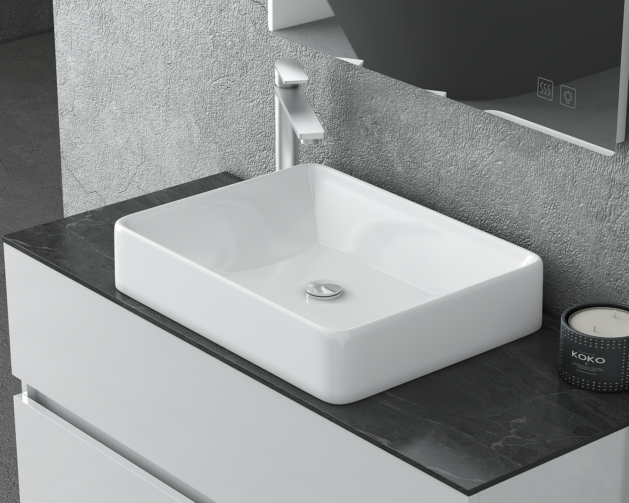 DROP Martinidis Luxus Waschtisch 100 White Top