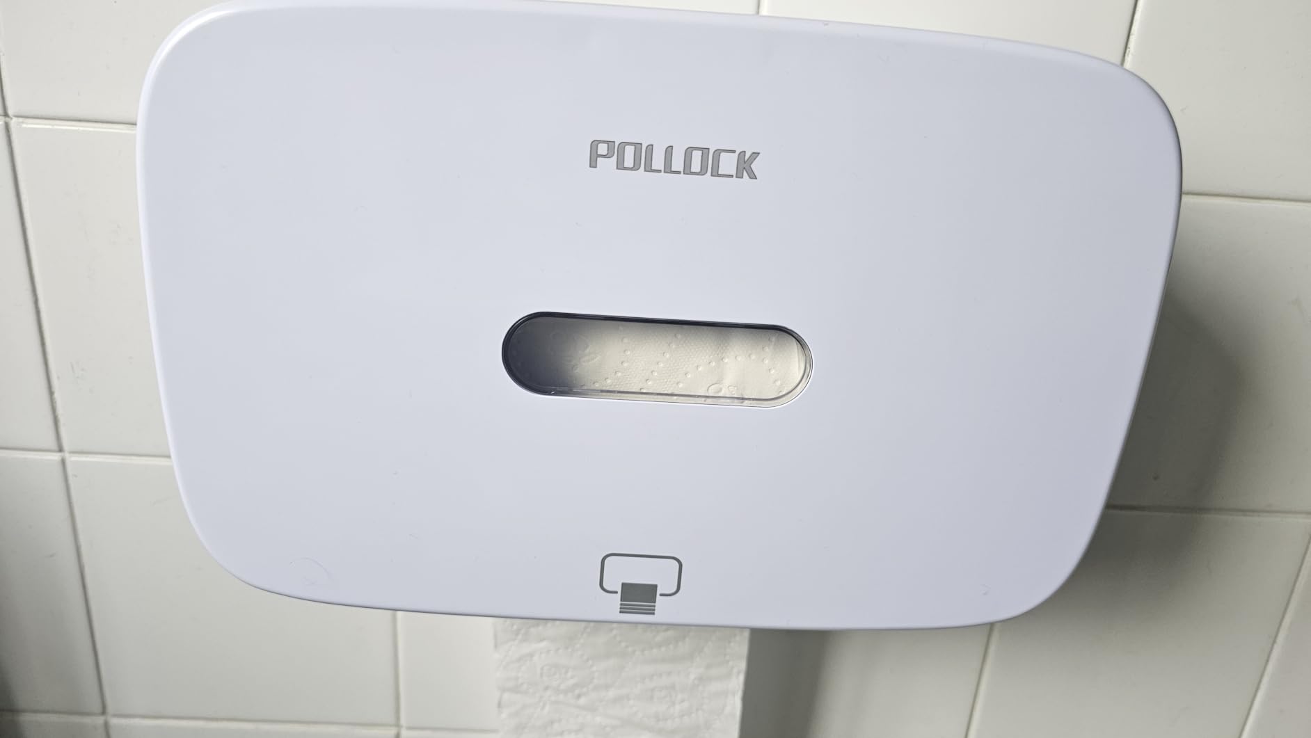 Pollock Papierhandtuchspender Weiß 2-in-1 Wandmontage ohne Bohren